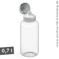 Trinkflasche Sports klar-transparent 0,7 l, perfektes Werbemittel fr Kindergarten, Schule, Freizeit und Sport!