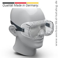 Korbbrille Protection transparent, als Werbeartikel  für Ihre persönliche Schutzausrichtung!