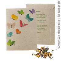 Samenttchen Graspapier Schmetterlingswiese - nachhaltiger Streuartikel fr Ihr Mailing!