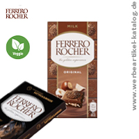 FERRERO Rocher Schokoladentafel im Schuber - Schokolade fr besondere Anlsse als Werbeartikel mit Logo verschenken! 