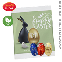 3er Lindor Mini Eier im Papiertüte - ein Werbeartikel wie ein kleines Osternest im Tütchen