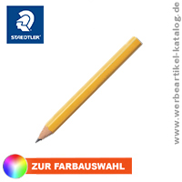 Eckiger, kurzer Werbeartikel Bleistift von Staedtler.