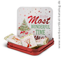 Schokoladendose Weiße Weihnacht - ein kleines, süßes Geschenk zur schönsten Zeit des Jahres. 