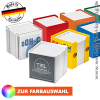 Kunststoff-Zettelbox , ntzlicher Werbeartikel fr das Bro