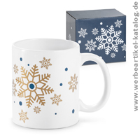 Claus - hbsche Kaffeetasse aus Keramik fr Weihnachten