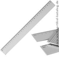 Alu-Lineal, flach, 30 cm - Werbeartikel Lineale mit Ihrem Logo auch im Digitaldruck