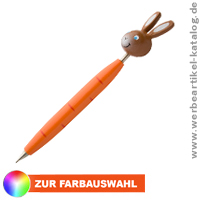 Zoom, lustige Holzkugelschreiber als Werbegeschenk fr Kinder. 