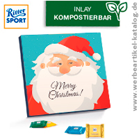 Bedruckte Adventskalender: Tfelchen Adventskalender Ritter Sport, Motiv: Lustiger Weihnachtsmann 