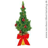 Festliches Bumchen, rot, kleinen Weihnachtsbaum an Firmen verschenken.