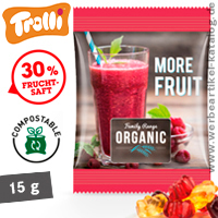 Fruchtsaft Gummibärchen Minitüte15g - Werbeartikel Süssigkeiten mit Ihrem Logo bedruckt.