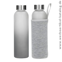Glasflasche mit Hlle Iced 0,5 l als Werbegeschenk mit Ihrem Logo! .