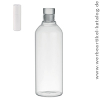 LARGE LOU, Flasche aus Borosilikatglas in Kartonhlle als Kundengeschenk mit Ihrem Logo!