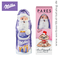 Milka Weihnachtsmann in der Geschenkbox - se Weihnachtsartikel mit Branding! 
