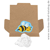 Samenpapier Biene Brummi als Streuartikel mit dem sich Unternehmen stark fr die Umwelt machen  knnen!  