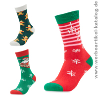 JOYFUL Socken mit weihnachtlichem Muster als Kundengeschenk Weihnachten!   