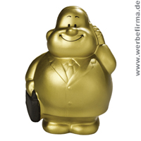 Gold Bert - ein Werbeartikel Squeezie zum Drcken und Knautschen fr den Stressabbau