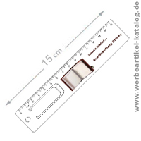 Lesezeichen-Lineal 15 cm, Werbeartikel Lineal mit Ihrem Logo