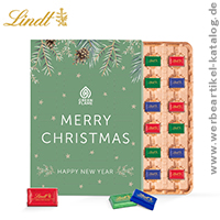 Marken Wand Adventskalender Eco Papierblister mit Lindt Schokolade als Weihnachtsprsent fr Ihre Kunden und Geschftspartner!