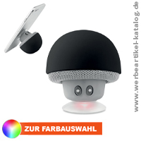 MUSHROOM - pilzfrmiger Lautsprecher/Smartphonehalter, bedruckt mit Ihrer Werbung! 