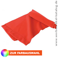 Schal aus Microfleece - eleganter Werbemittel  Schal mit umgenhten Enden und einer Ziernaht 