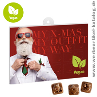 Veganer A5-Schoko-Adventskalender als Weihnachtsgeschenk fr Kunden, Mitarbeiter und Geschftspartner!  