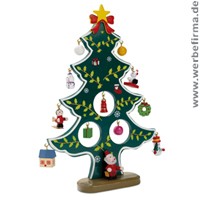 Hlzerner Weihnachtsbaum als Werbeartikel zur Dekoration an Weihnachten