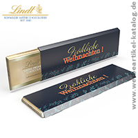 Lindt Alpenvollmilch Extra Tafel im Werbeschuber - Marken Schokoladentafel als Werbegeschenk, bedruckt mit Ihrem Firmenlogo. 